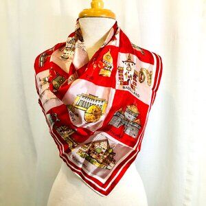 Vintage 1950s Souvenir Scarf from Switzerland